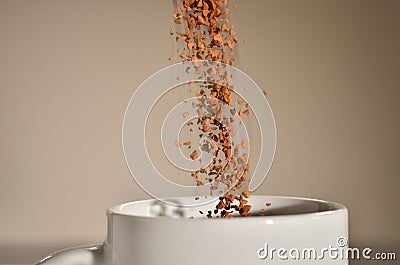 Instant coffee granules Stock Photo