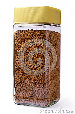 Instant coffee jar Stock Photo