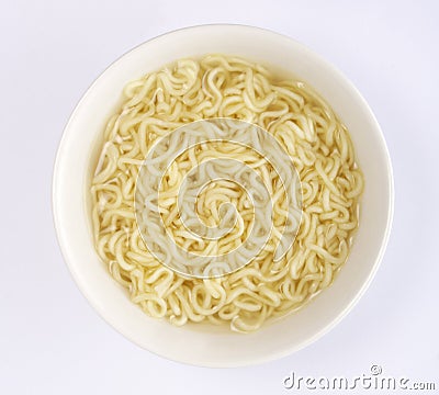 Instant Noodle in Bowl Stock Photo