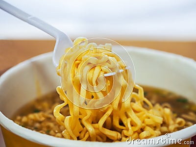 Instant noodles Stock Photo