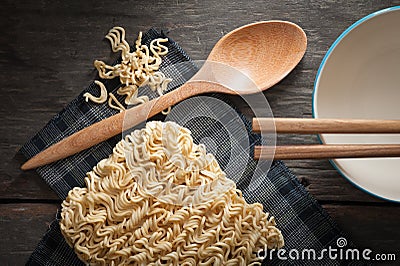 Instant noodles Stock Photo