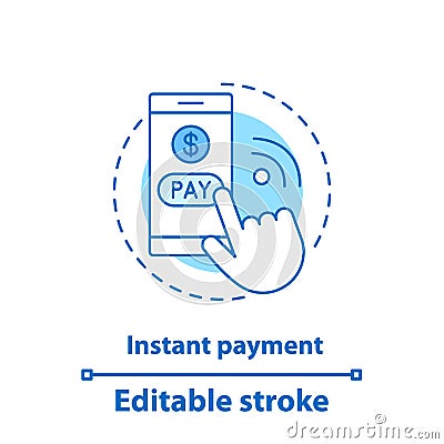 Instant payment concept icon Vector Illustration