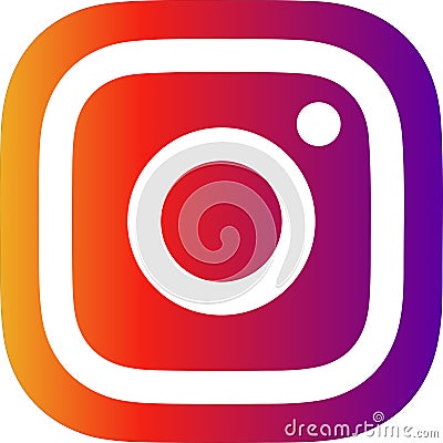 Instagram logo. Squared Colored. Editorial Stock Photo