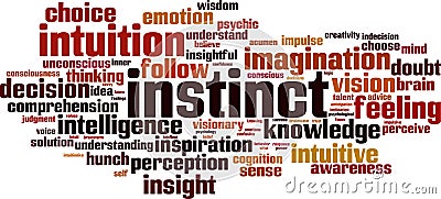 Instinct word cloud Vector Illustration