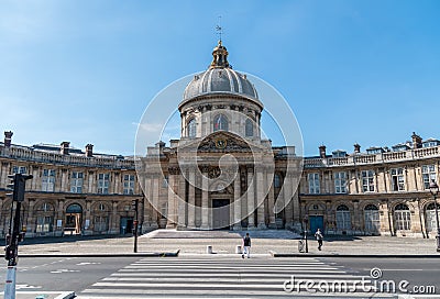 Institut de France facade - Paris, France Editorial Stock Photo