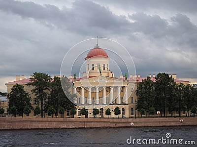 Institute of Russian Literature the Pushkin House in Saint-Petersburg. Stock Photo