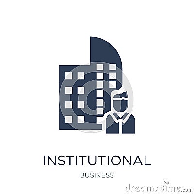 Institutional investor icon. Trendy flat vector Institutional in Vector Illustration