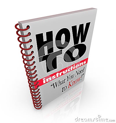 Instruction Book How To Do it Yourself Manual Stock Photo