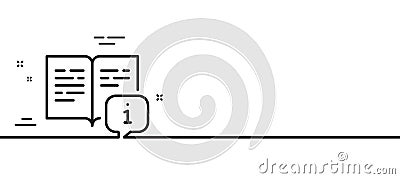 Instruction line icon. User manual sign. Minimal line pattern banner. Vector Vector Illustration