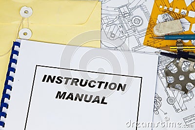 Instruction Manual Stock Photo