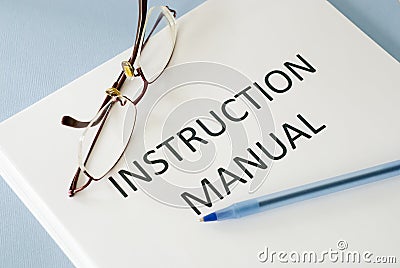 Instruction manual Stock Photo