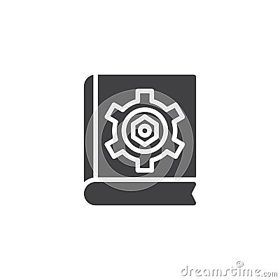 Instruction manual book vector icon Vector Illustration