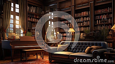 instrumental library music Cartoon Illustration