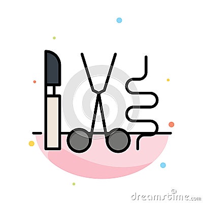 Instruments, Surgery, Tools, Medical Abstract Flat Color Icon Template Vector Illustration