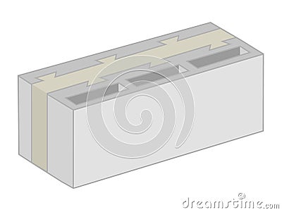 Insulated concrete block - Masonry - Works construction and DIY Stock Photo