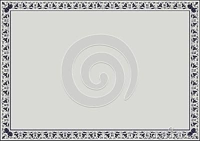 Insulated frame background template for certificate Stock Photo