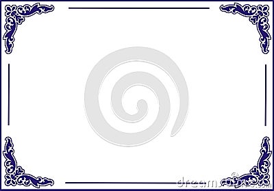 Insulated frame background template for certificate Stock Photo