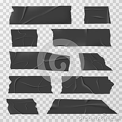 Insulating adhesive tape, duct tapes or scotch vector set Vector Illustration