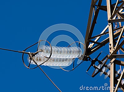 Insulator electric line Stock Photo