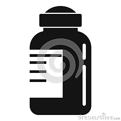 Insulin bottle icon, simple style Vector Illustration