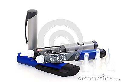 Insulin pens Stock Photo