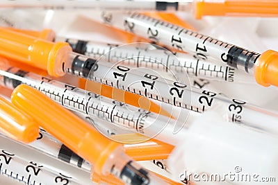 Insulin Syringes 3 Stock Photo