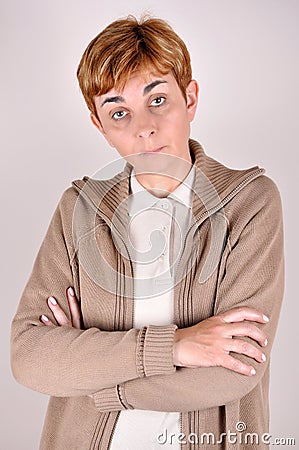 Insulted and jealous woman Stock Photo