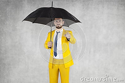 Insurance agent pointing at you Stock Photo