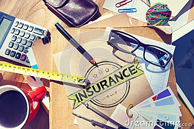 Insurance Benefits Protection Risk Security Service Concept Stock Photo