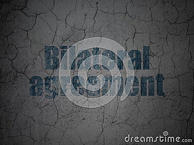Insurance concept: Bilateral Agreement on grunge wall background Stock Photo