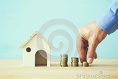 Insurance concept. family life, mortgage, financial and health issues. Stock Photo