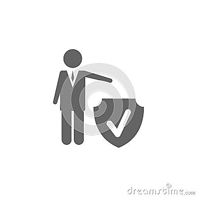 Insurance, employment, labor, protection icon. Element of insurance icon. Premium quality graphic design icon. Signs and symbols Stock Photo