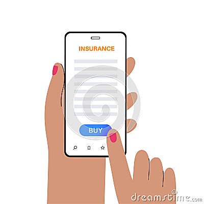 Insurance form online Vector Illustration