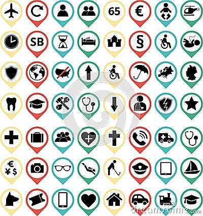 Insurance icons Vector Illustration