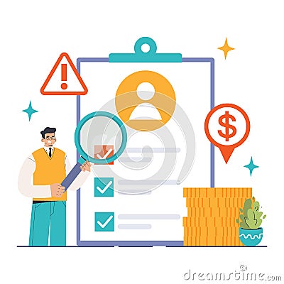 Insurance. Idea of security and protection of life and property. Vector Illustration