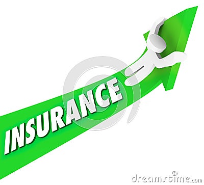 Insurance Person Riding High Costs Expenses Medical Prices Stock Photo