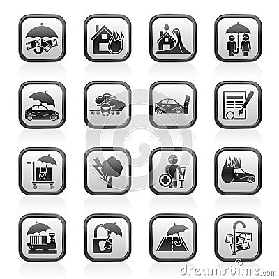 Insurance and risk icons Vector Illustration