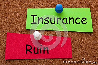 Insurance Ruin Concept Stock Photo