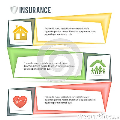 Insurance-services-company-presentation-template Vector Illustration