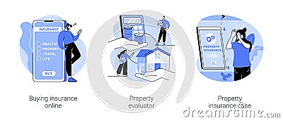 Insurance services isolated cartoon vector illustrations se Vector Illustration