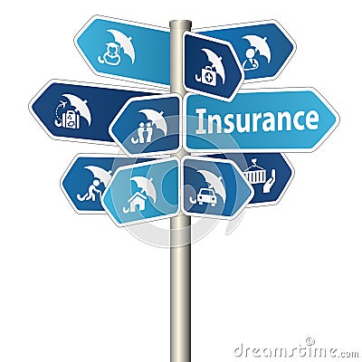 Insurance Sign Stock Photo