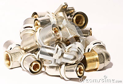 Intallation fittings Stock Photo