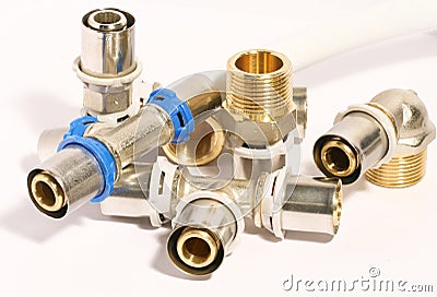 Intallation fittings Stock Photo