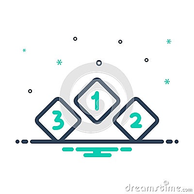 Mix icon for Integer, integral number and number Vector Illustration
