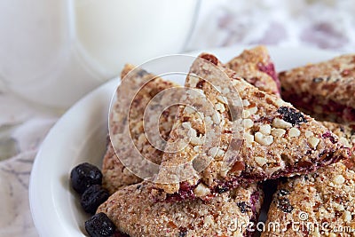 Integral cookies with aronia fruit Stock Photo