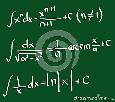 Integral formulas Stock Photo