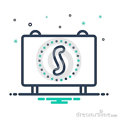 Mix icon for Integral, math and sign Stock Photo