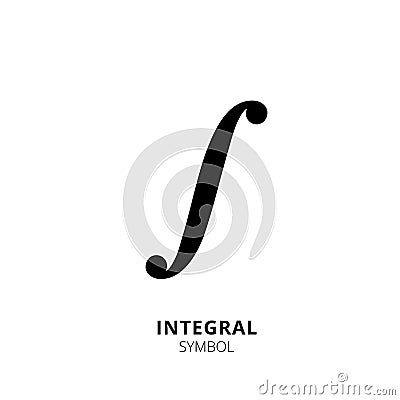 Integral symbol. Vector Illustration