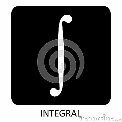 Integral symbol illustration Cartoon Illustration