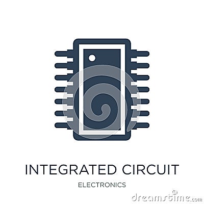 integrated circuit icon in trendy design style. integrated circuit icon isolated on white background. integrated circuit vector Vector Illustration